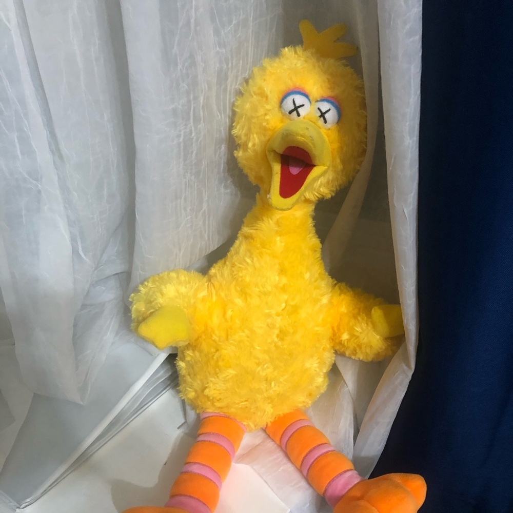 Kaws Sesame Street Uniqlo big bird toy yellow